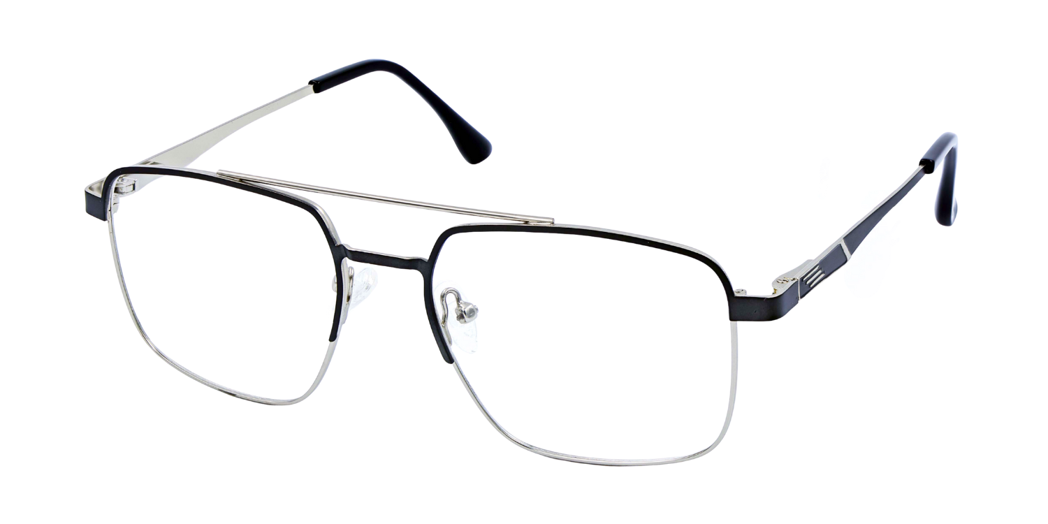 Full Rim Double Bridge Square Classic Eyeglasses 9018