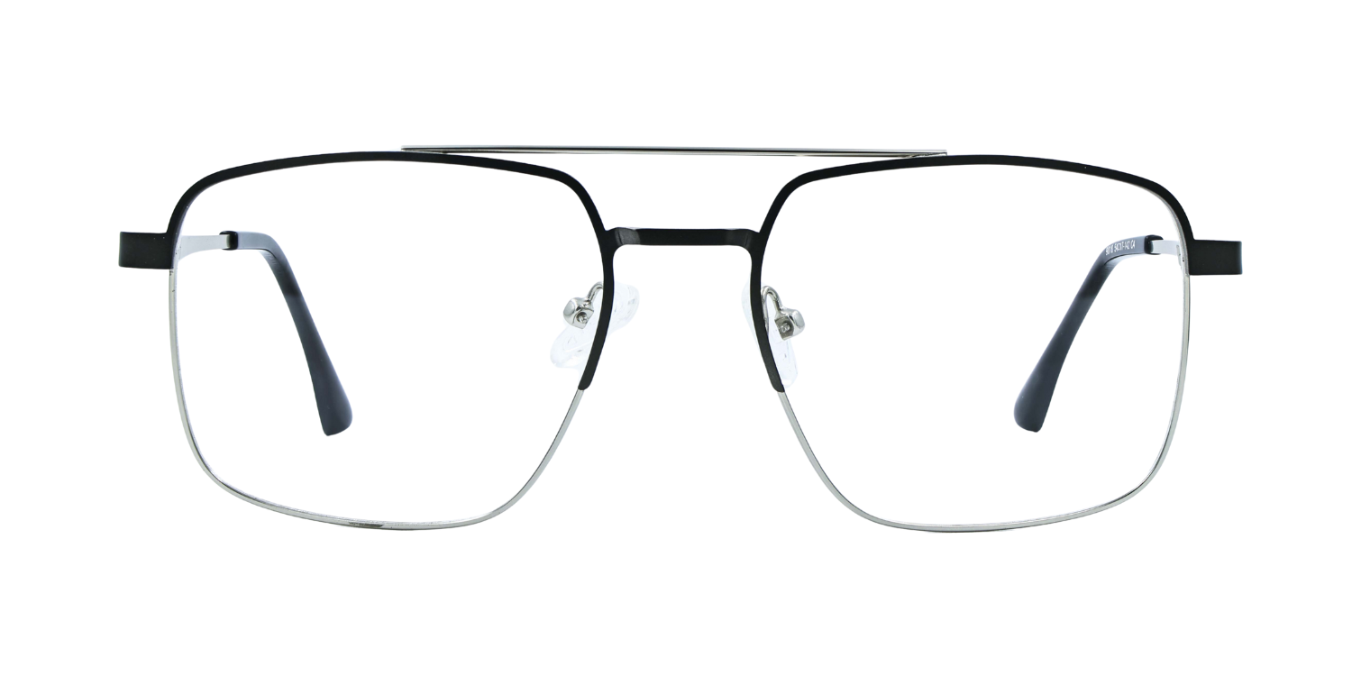 Full Rim Double Bridge Square Classic Eyeglasses 9018