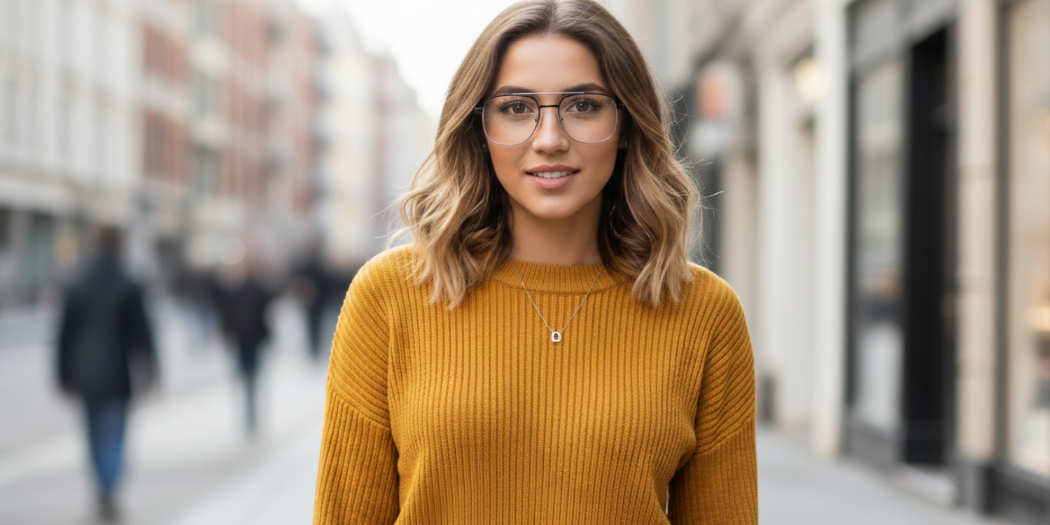 Full Rim Double Bridge Square Classic Eyeglasses 9018