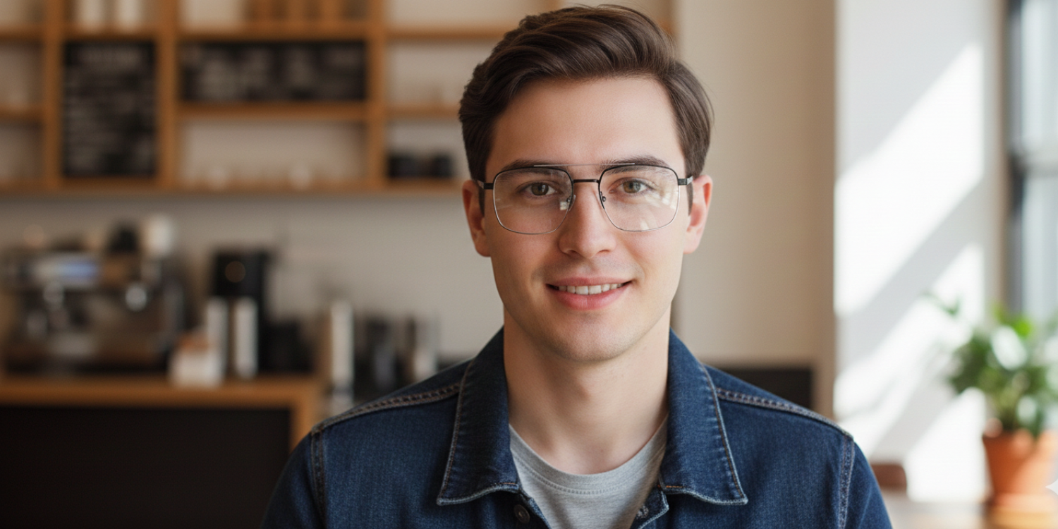 Full Rim Double Bridge Square Classic Eyeglasses 9018