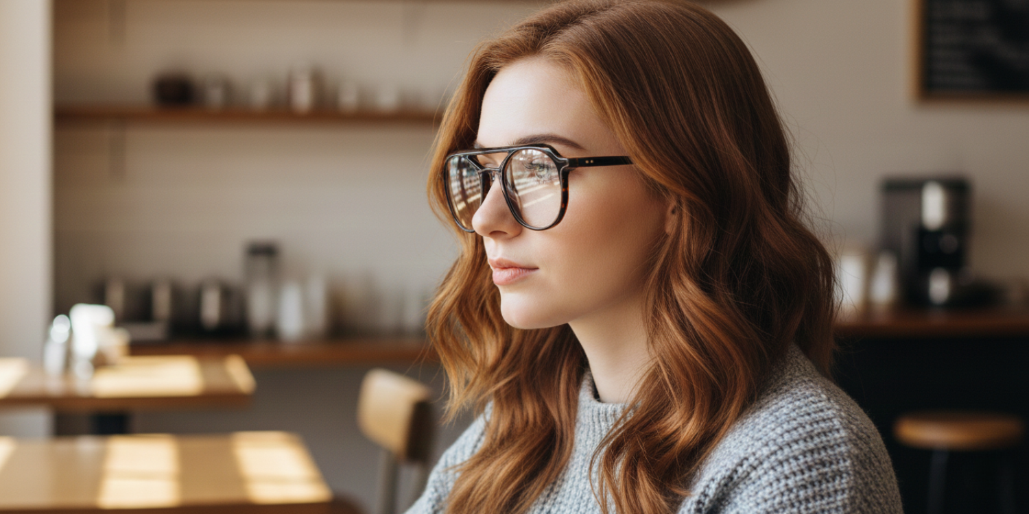 Full Rim Double Bridge Round Aviator Classic Eyeglasses A22358