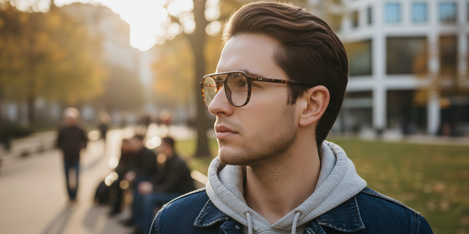 Full Rim Double Bridge Round Aviator Classic Eyeglasses A22358