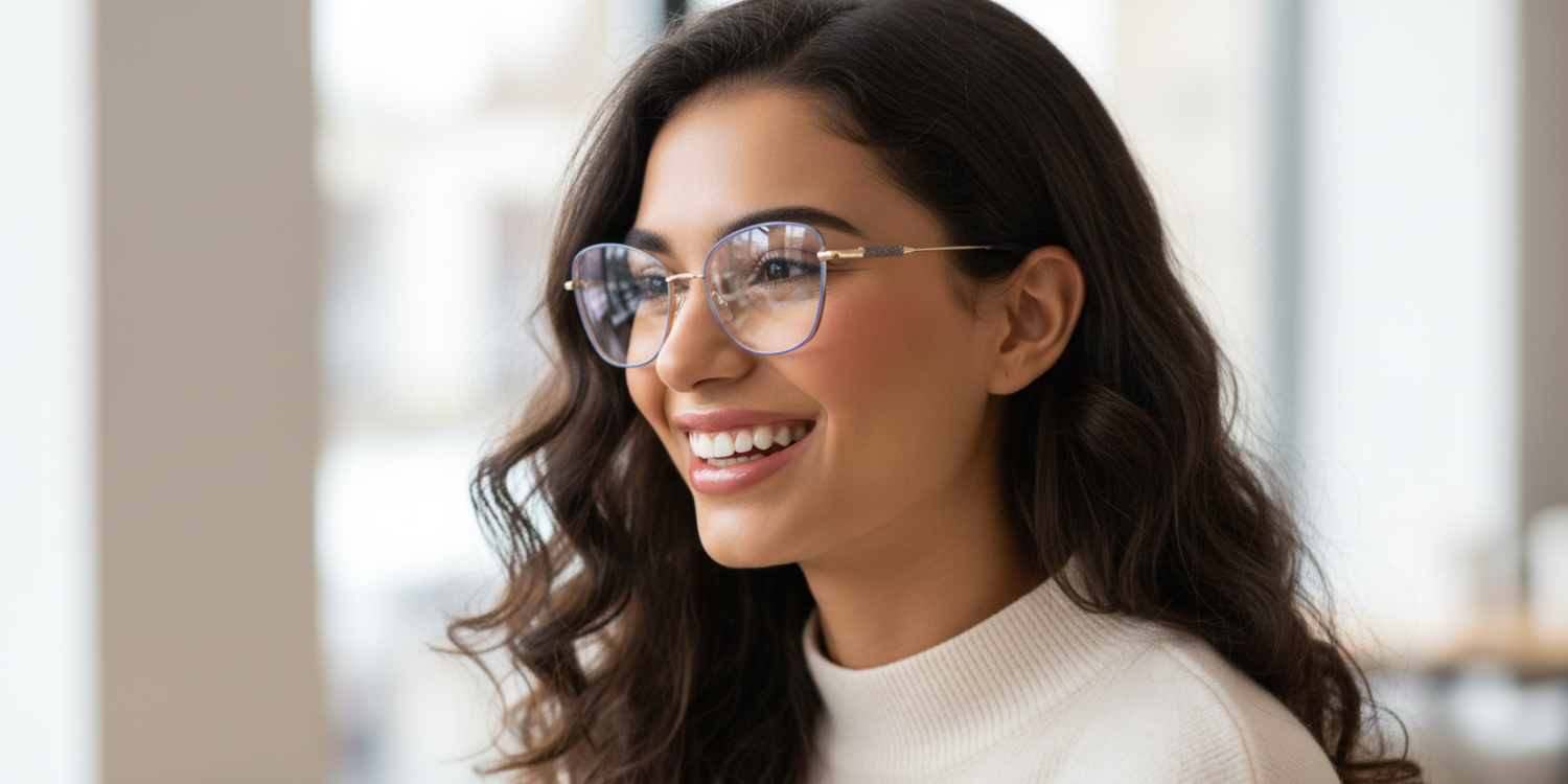 Full Rim Cat Eye Classic Eyeglasses with Sparkling Temple CH5006