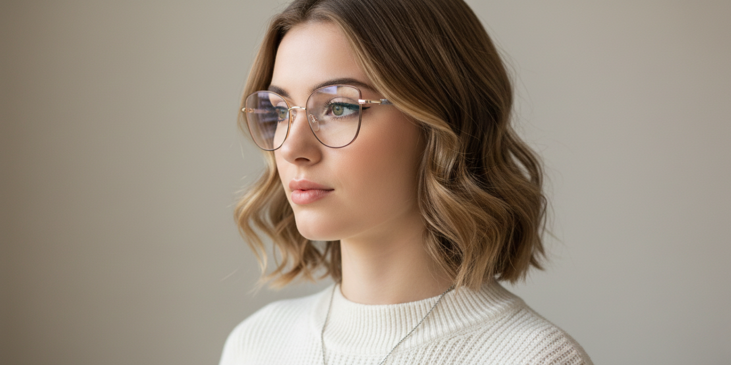 Full Rim Cat Eye Classic Eyeglasses with Sparkling Temple CH5006