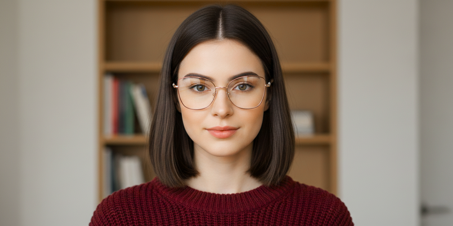 Full Rim Cat Eye Classic Eyeglasses with Sparkling Temple CH5006