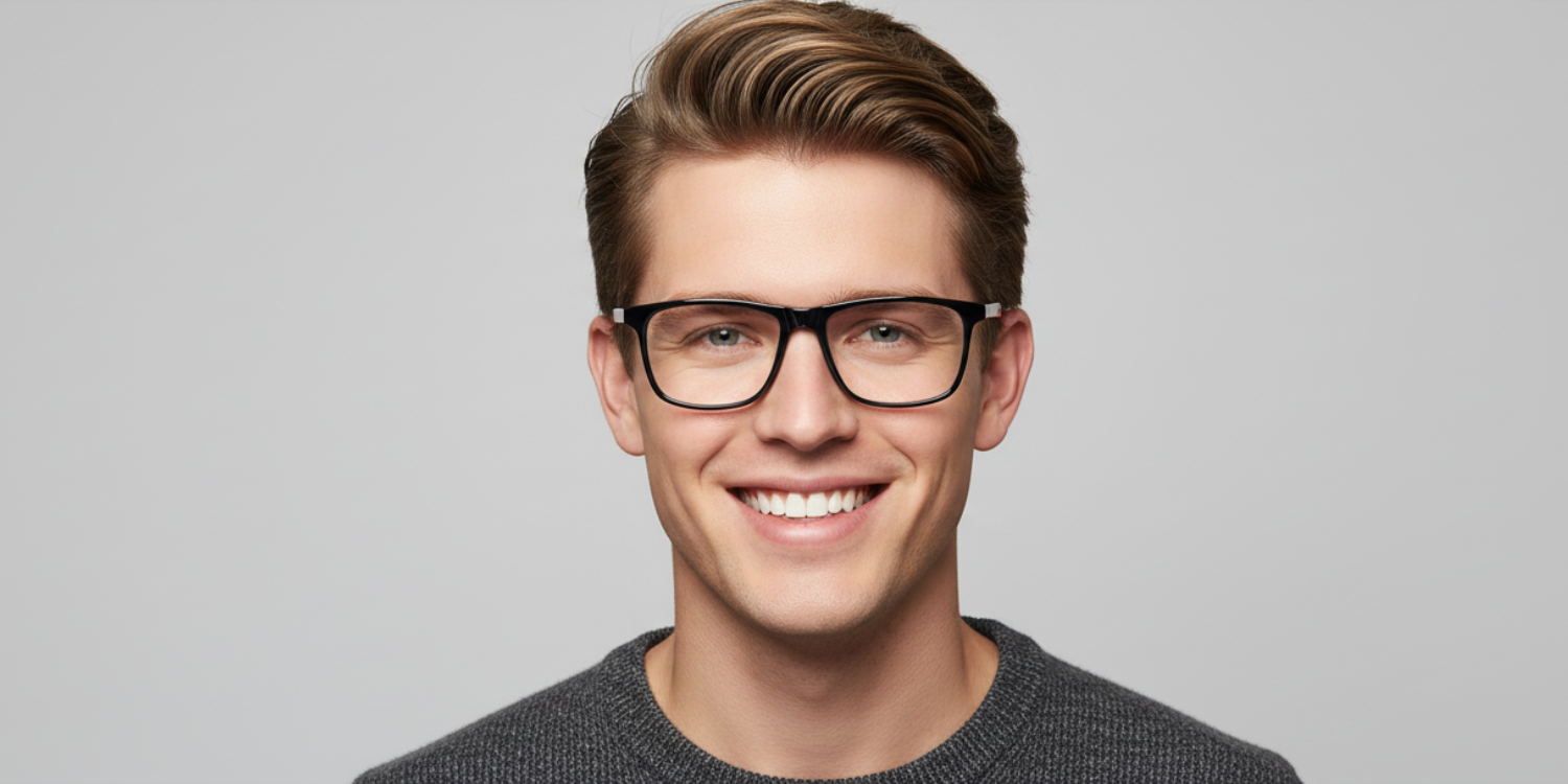 Full Rim Rectangle Classic Eyeglasses CH A6001