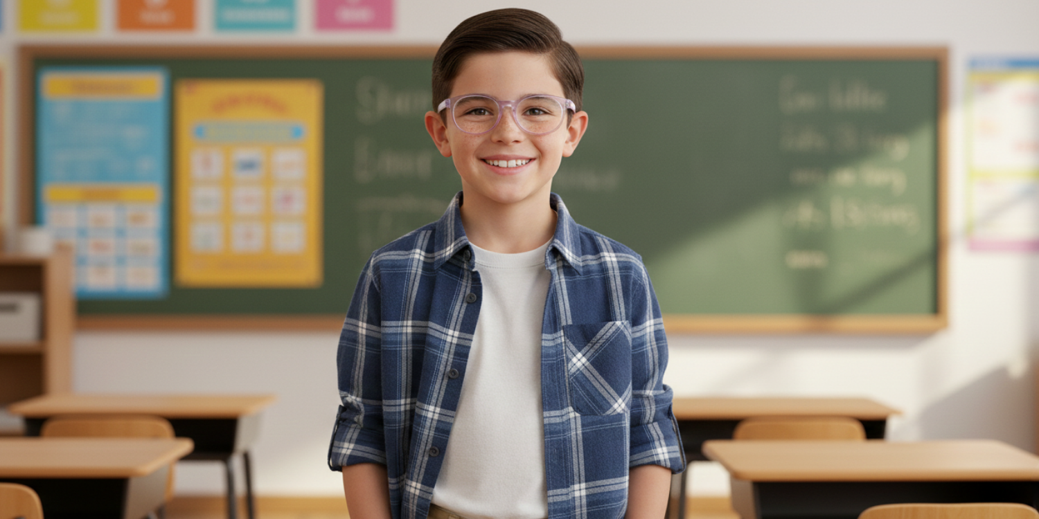 Full Rim Round Magneto Classic Kids Eyeglasses CS002