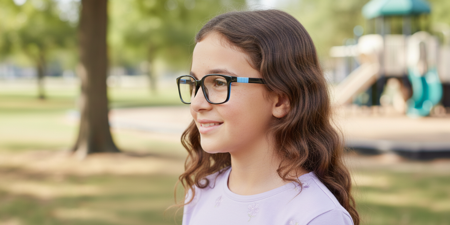 Full Rim Rectangle Magneto Classic Kids Eyeglasses CS007