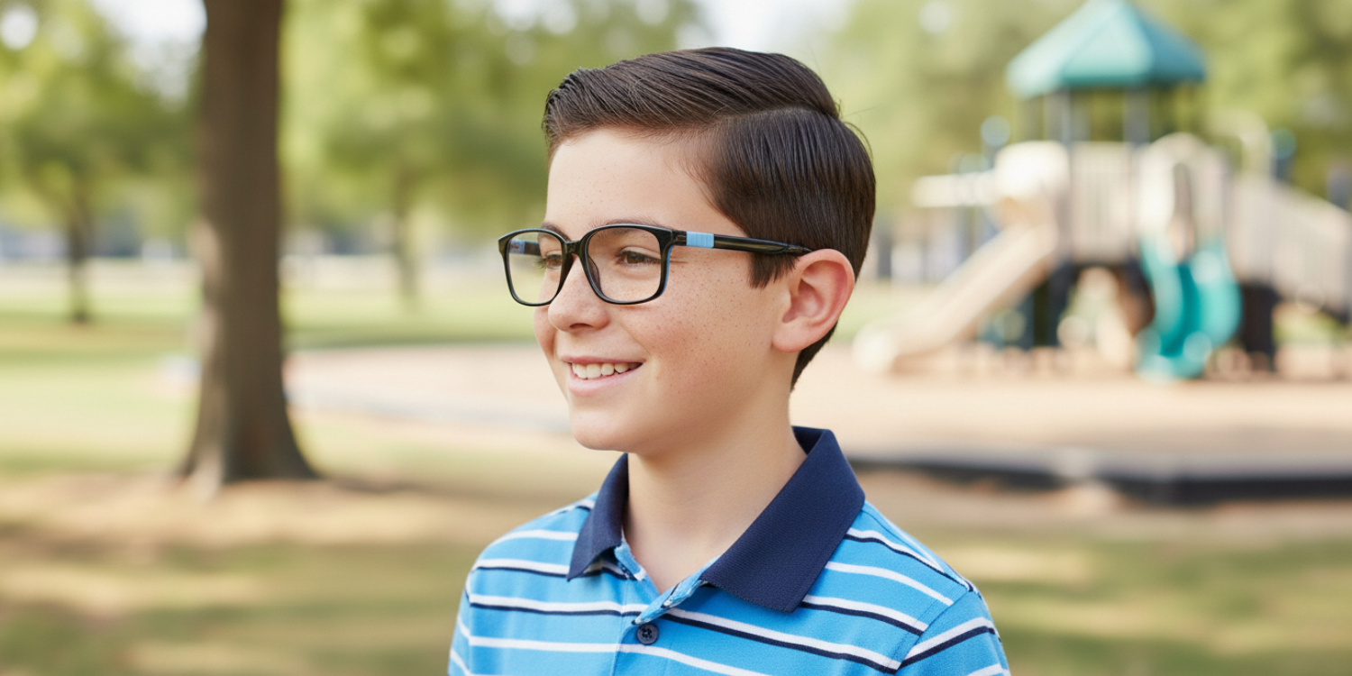 Full Rim Rectangle Magneto Classic Kids Eyeglasses CS007