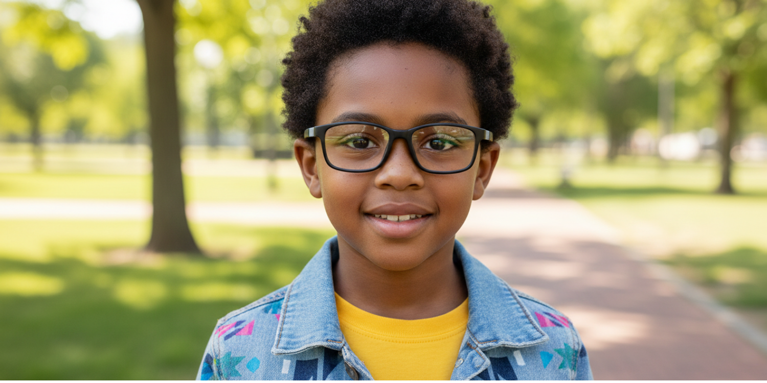 Full Rim Rectangle Magneto Classic Kids Eyeglasses CS007