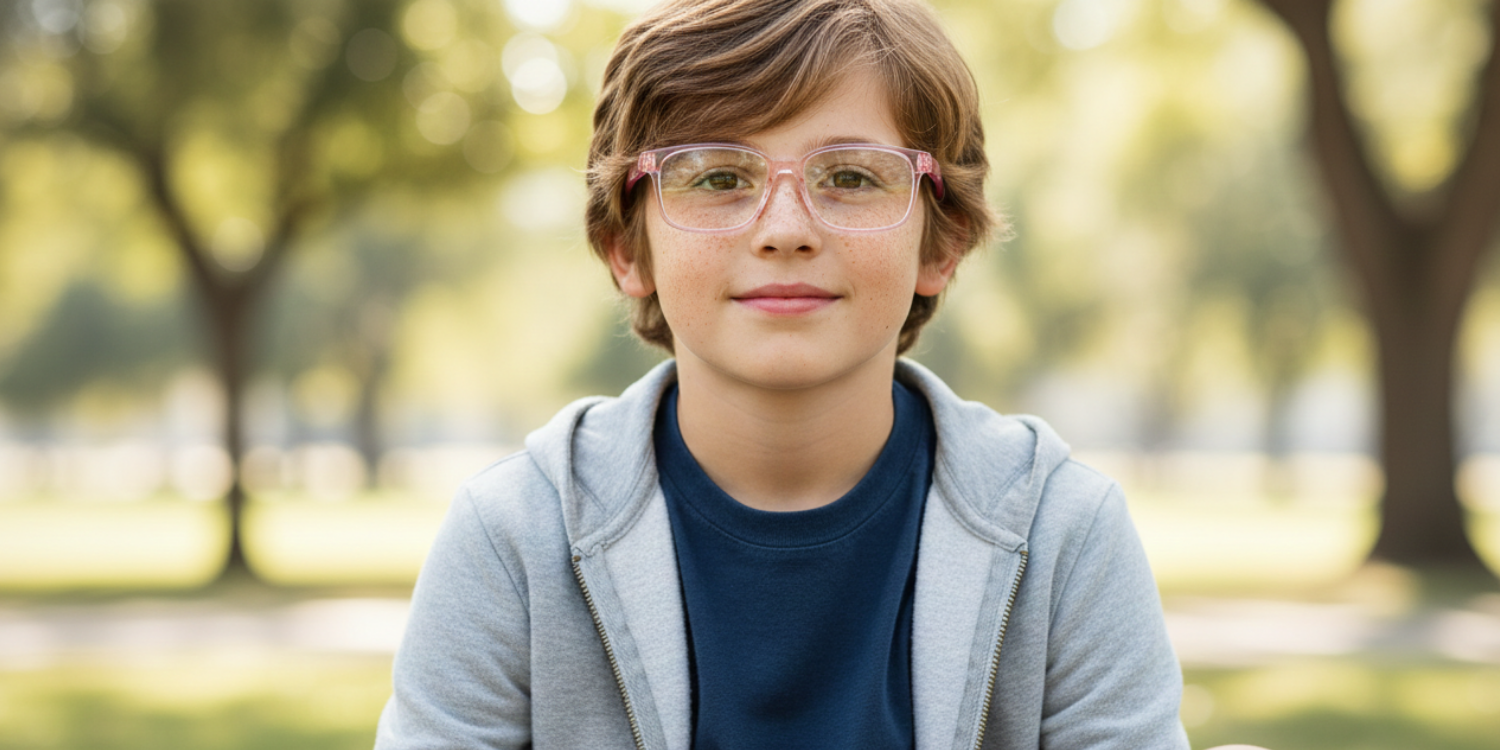 Full Rim Rectangle Magneto Classic Kids Eyeglasses CS007