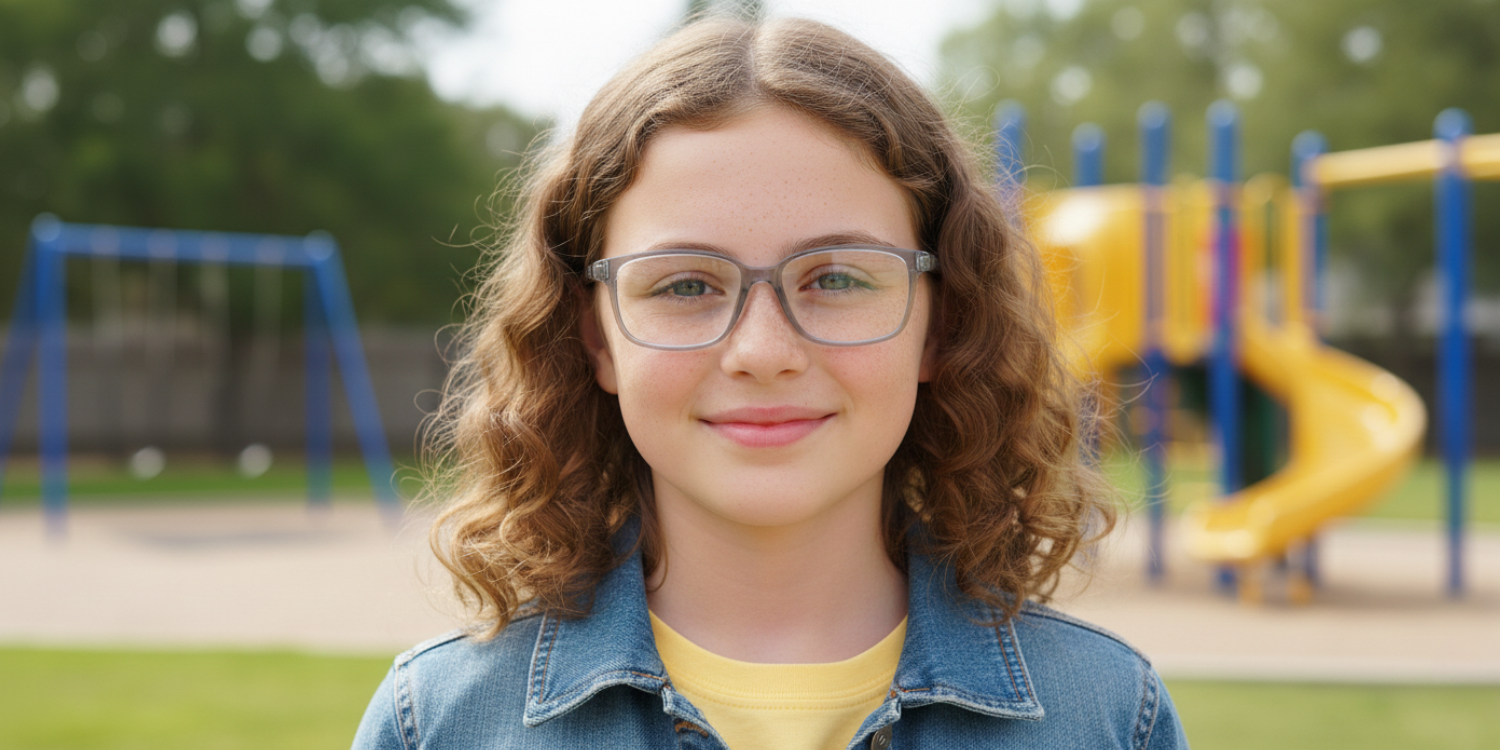 Full Rim Rectangle Magneto Classic Kids Eyeglasses CS007