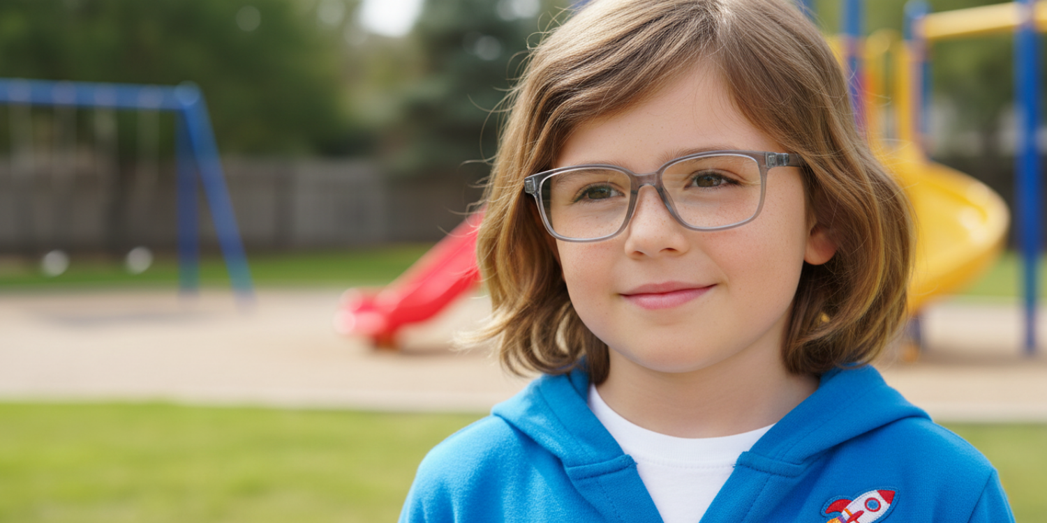 Full Rim Rectangle Magneto Classic Kids Eyeglasses CS007