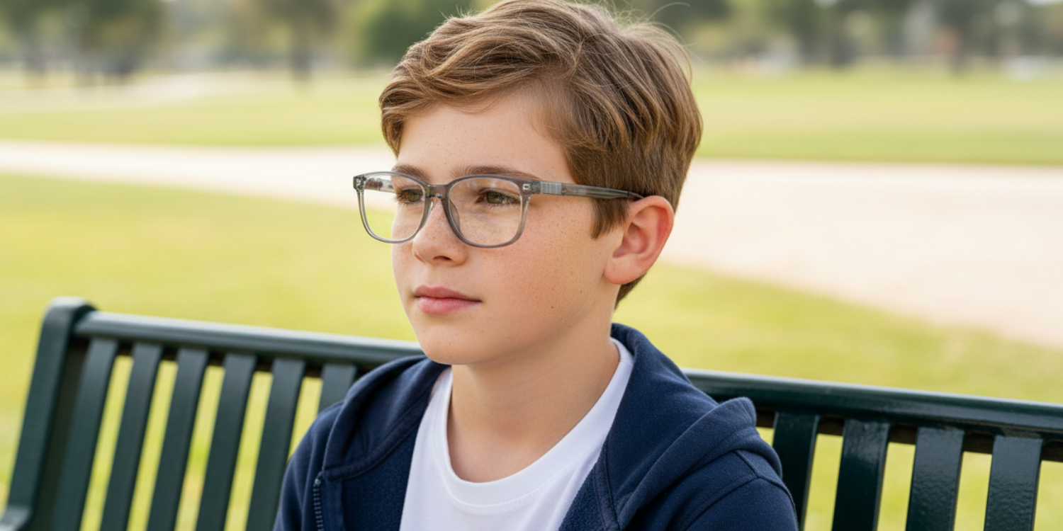 Full Rim Rectangle Magneto Classic Kids Eyeglasses CS007