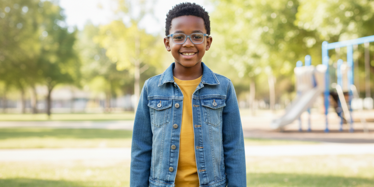 Full Rim Rectangle Magneto Classic Kids Eyeglasses CS007