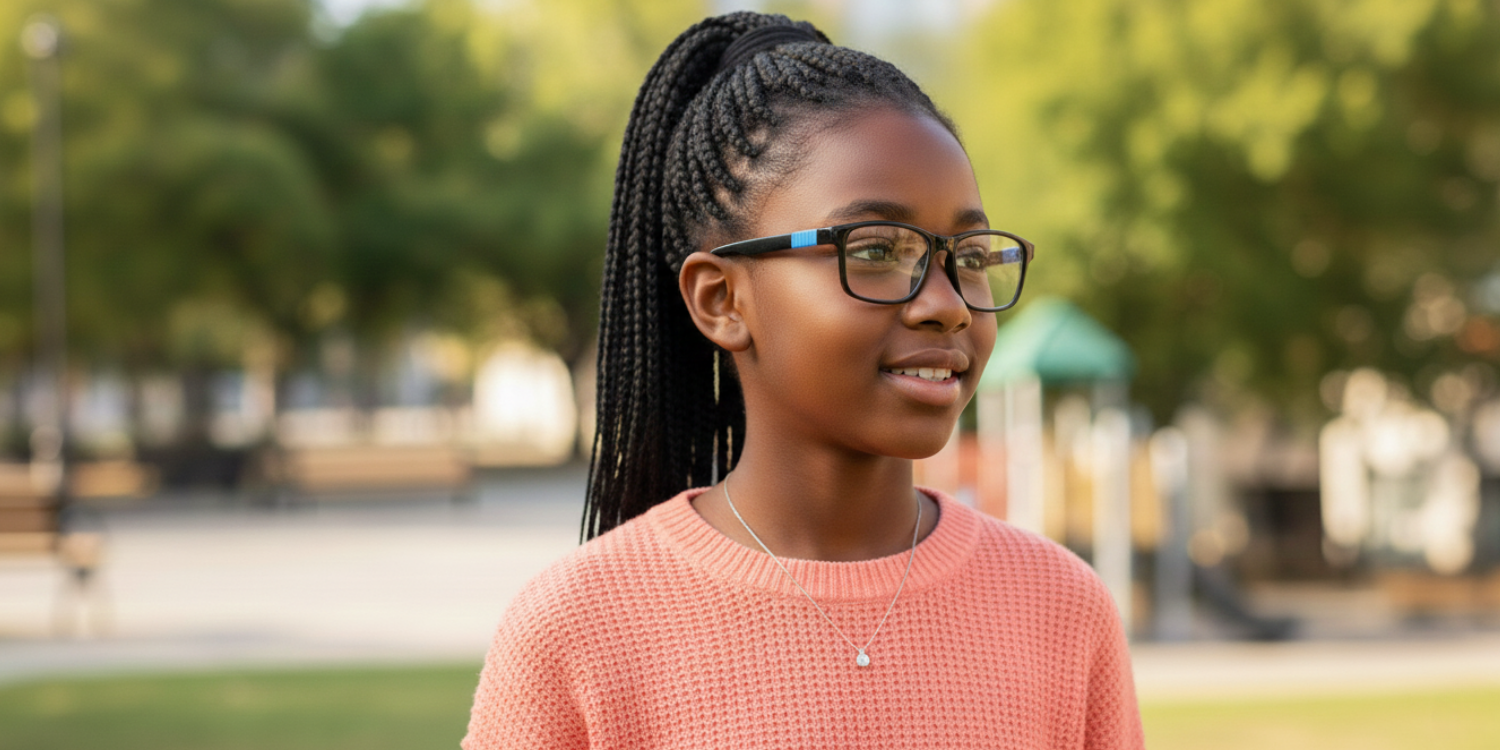Full Rim Rectangle Magneto Classic Kids Eyeglasses CS008