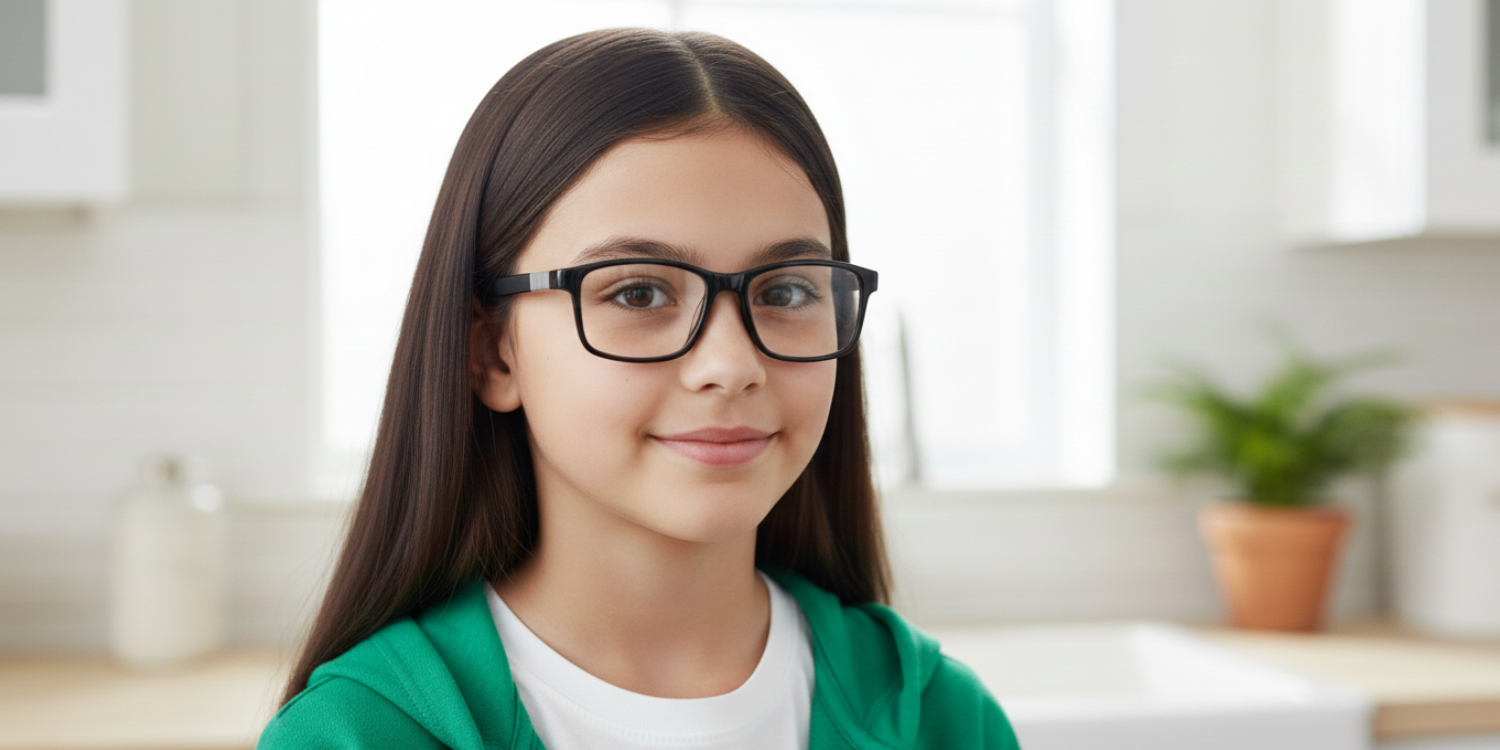 Full Rim Rectangle Magneto Classic Kids Eyeglasses CS008