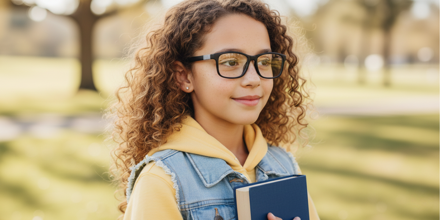 Full Rim Rectangle Magneto Classic Kids Eyeglasses CS008