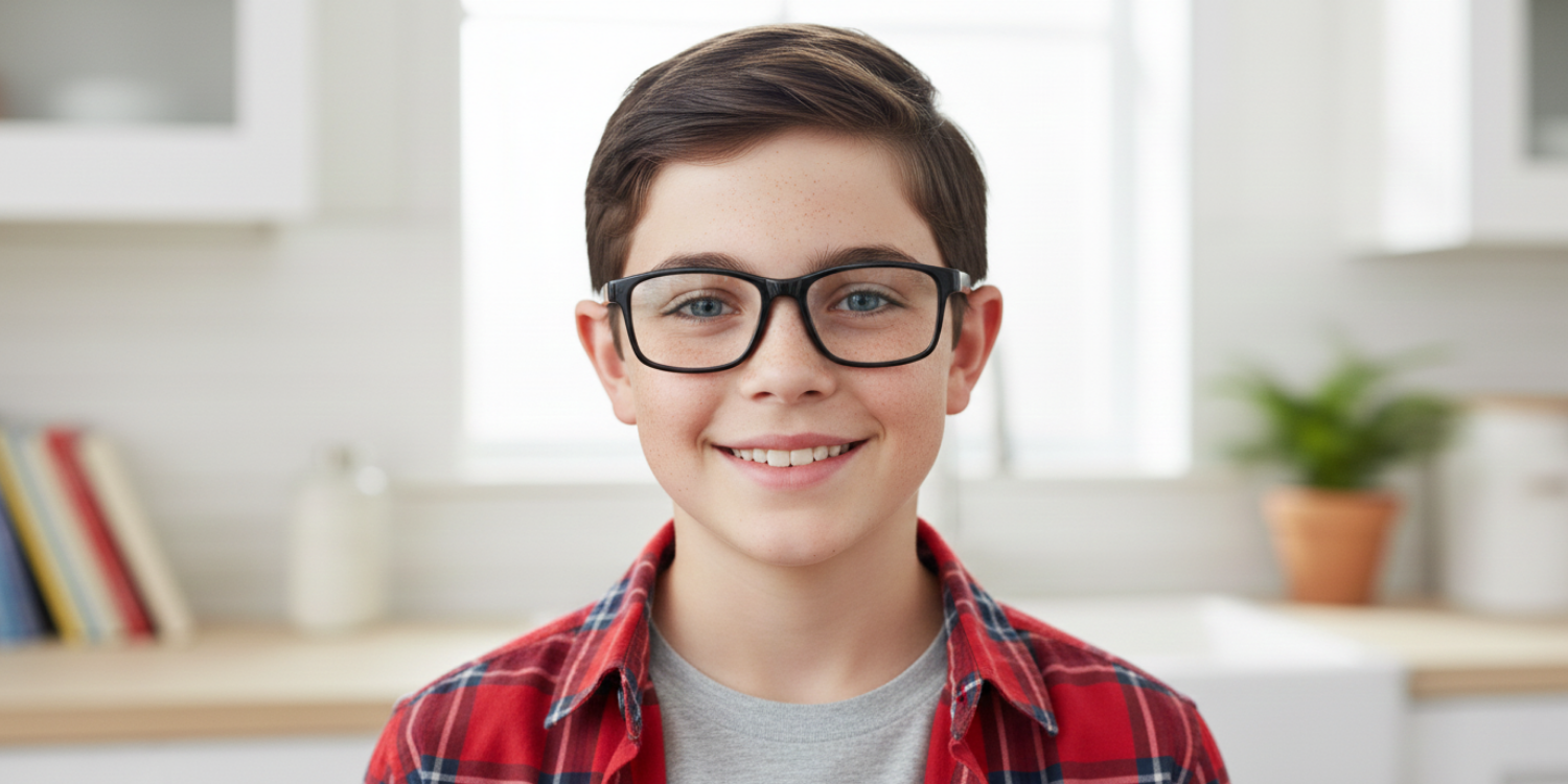 Full Rim Rectangle Magneto Classic Kids Eyeglasses CS008