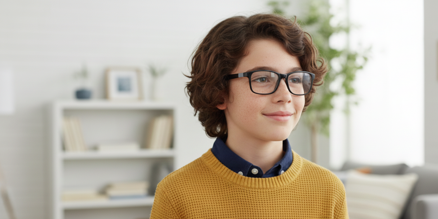 Full Rim Rectangle Magneto Classic Kids Eyeglasses CS008