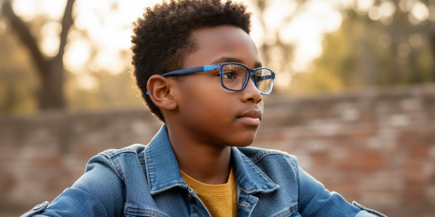 Full Rim Rectangle Magneto Classic Kids Eyeglasses CS008