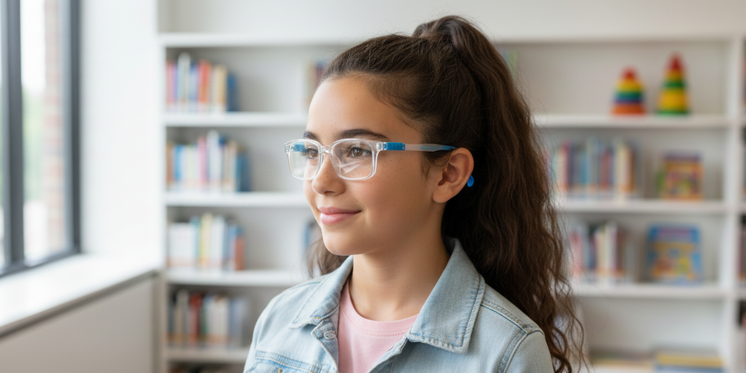 Full Rim Rectangle Magneto Classic Kids Eyeglasses CS008