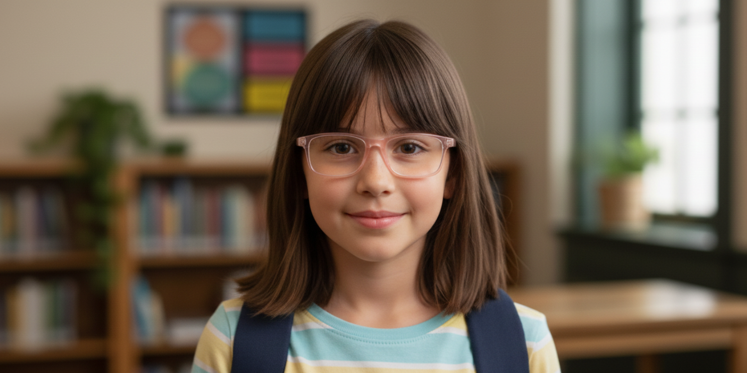 Full Rim Rectangle Magneto Classic Kids Eyeglasses CS008
