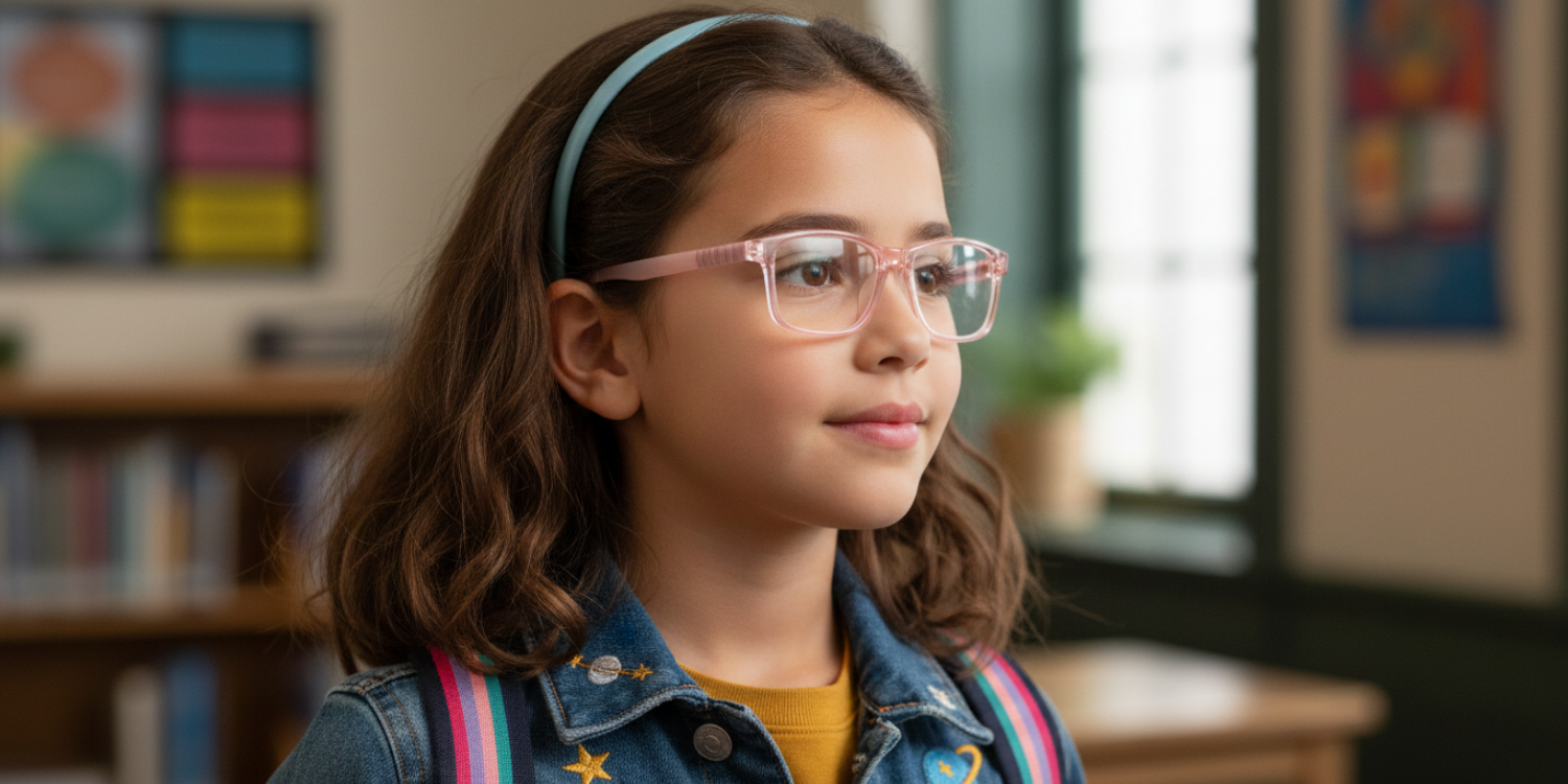 Full Rim Rectangle Magneto Classic Kids Eyeglasses CS008