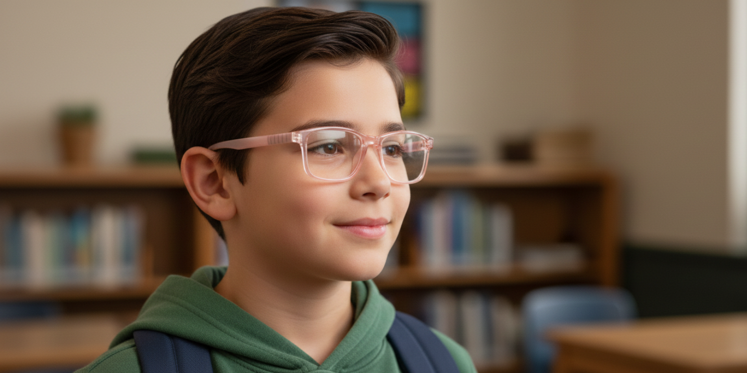 Full Rim Rectangle Magneto Classic Kids Eyeglasses CS008