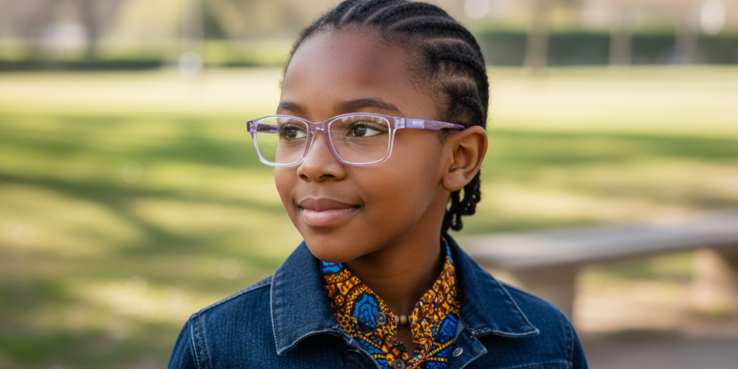 Full Rim Rectangle Magneto Classic Kids Eyeglasses CS008