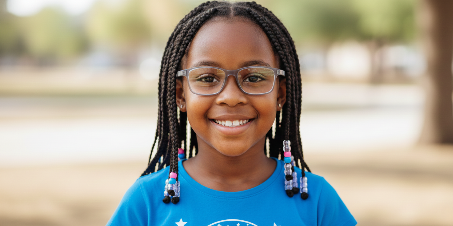 Full Rim Rectangle Magneto Classic Kids Eyeglasses CS008