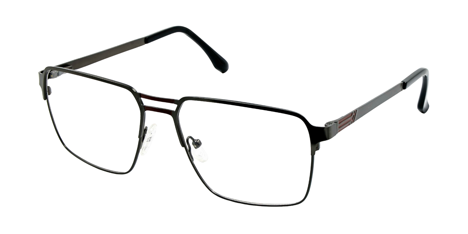 Full Rim Double Bridge Rectangle Classic Eyeglasses GU8608