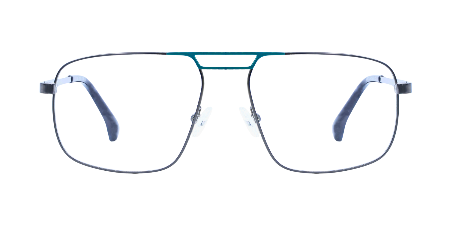 Full Rim Double Bridge Rectangle Classic Eyeglasses GU8615