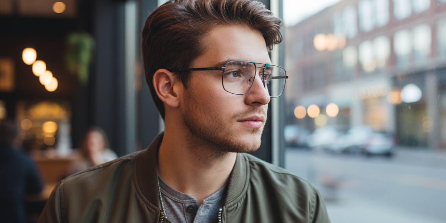 Full Rim Double Bridge Rectangle Classic Eyeglasses GU8615