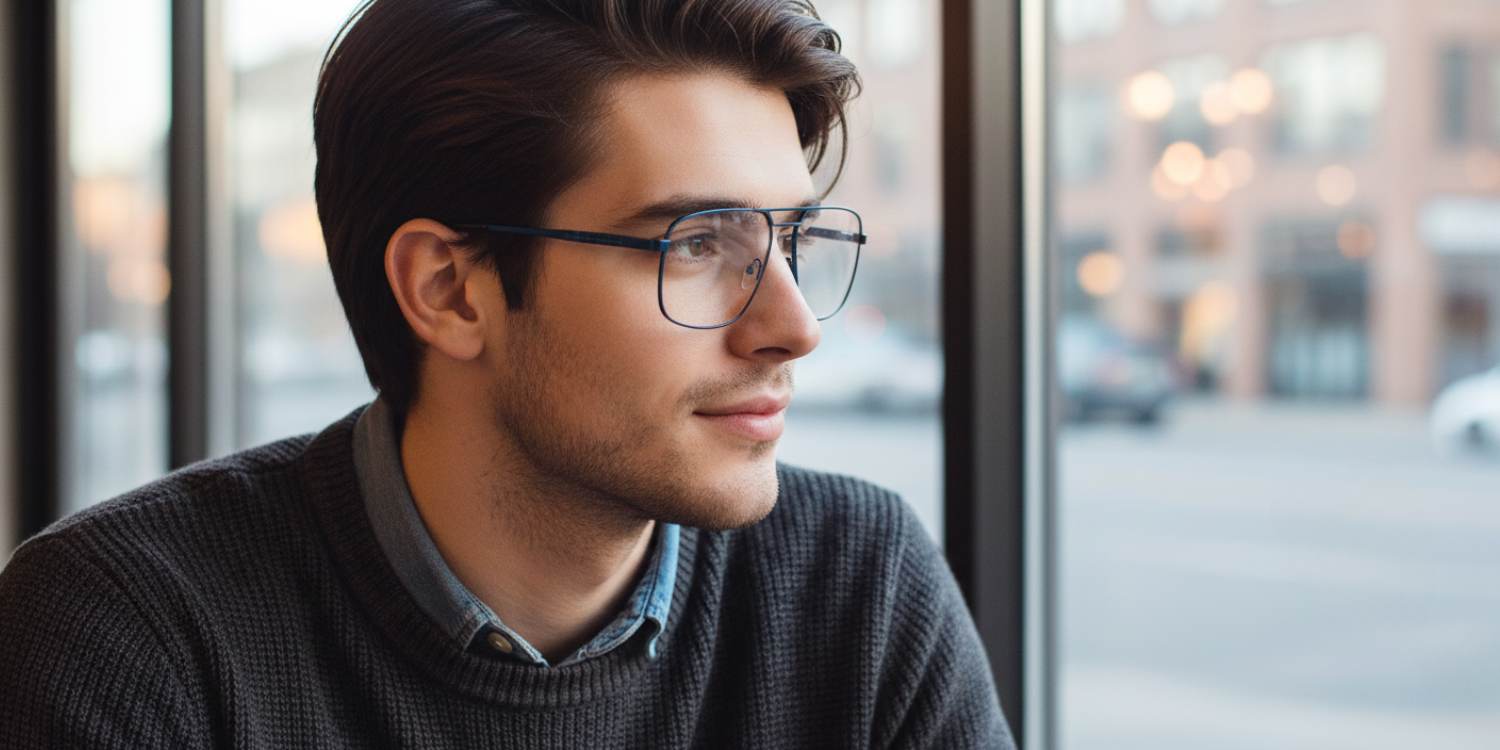 Full Rim Double Bridge Rectangle Classic Eyeglasses GU8615