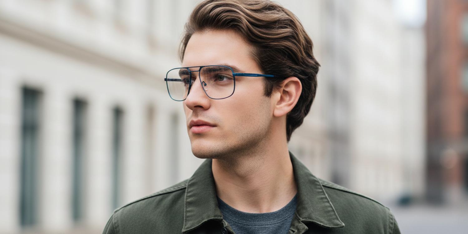 Full Rim Double Bridge Rectangle Classic Eyeglasses GU8615