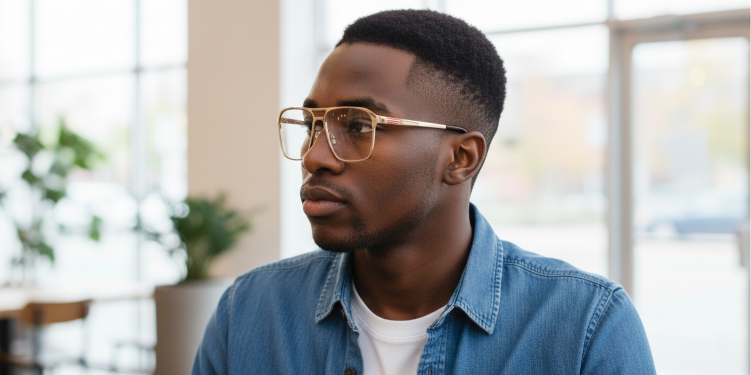 Full Rim Double Bridge Rectangle Classic Eyeglasses GU8607