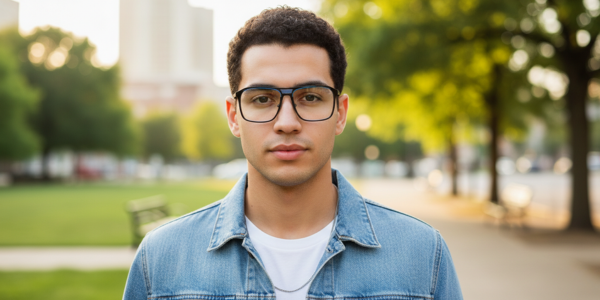 Full Rim Double Bridge Rectangle Classic Eyeglasses GU8607