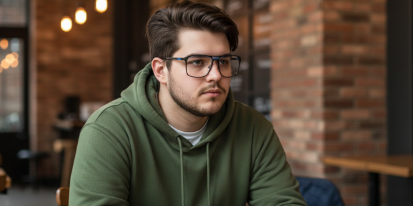 Full Rim Double Bridge Rectangle Classic Eyeglasses GU8607