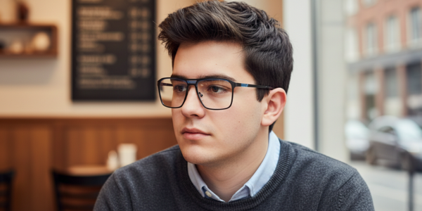 Full Rim Double Bridge Rectangle Classic Eyeglasses GU8607