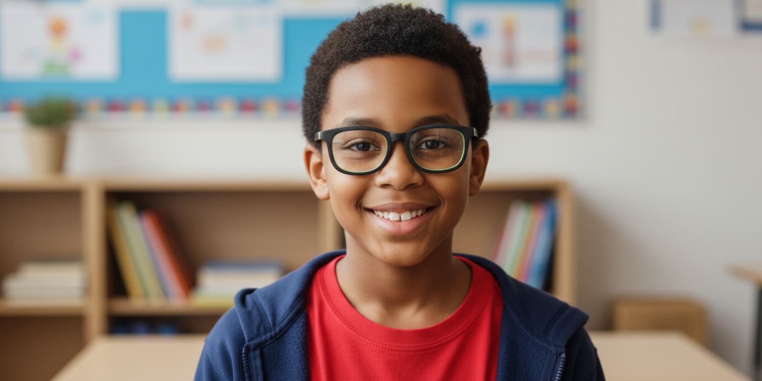 Full Rim Square Eyeglasses With Adjustable Temples M5201
