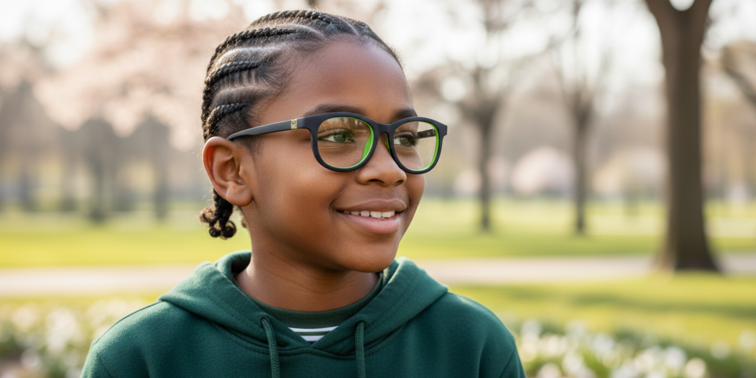 Full Rim Square Eyeglasses With Adjustable Temples M5201