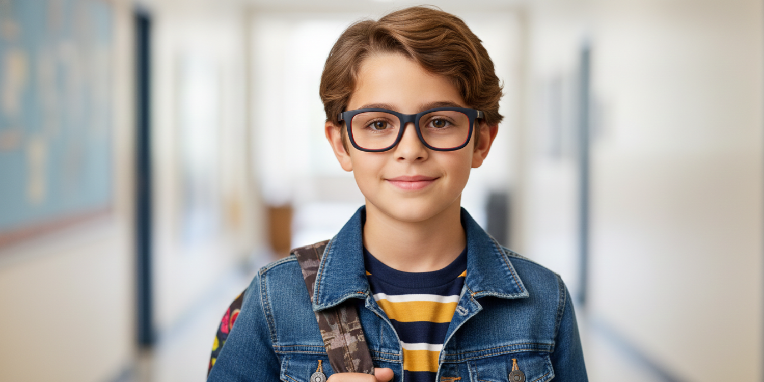 Full Rim Square Eyeglasses With Adjustable Temples M5201