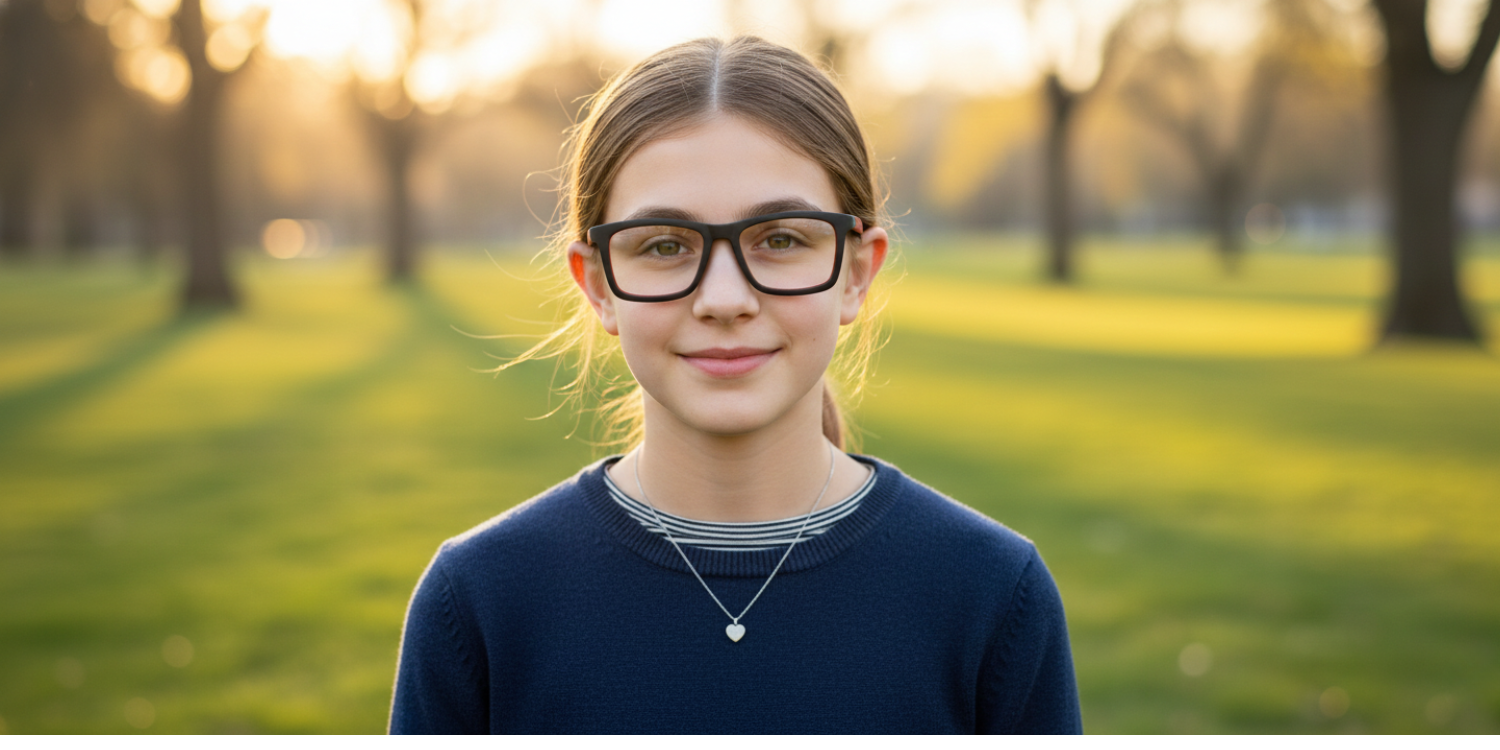 Full Rim RectangleFashionista Kids Premium Eyeglasses With Adjustable Temples M5202