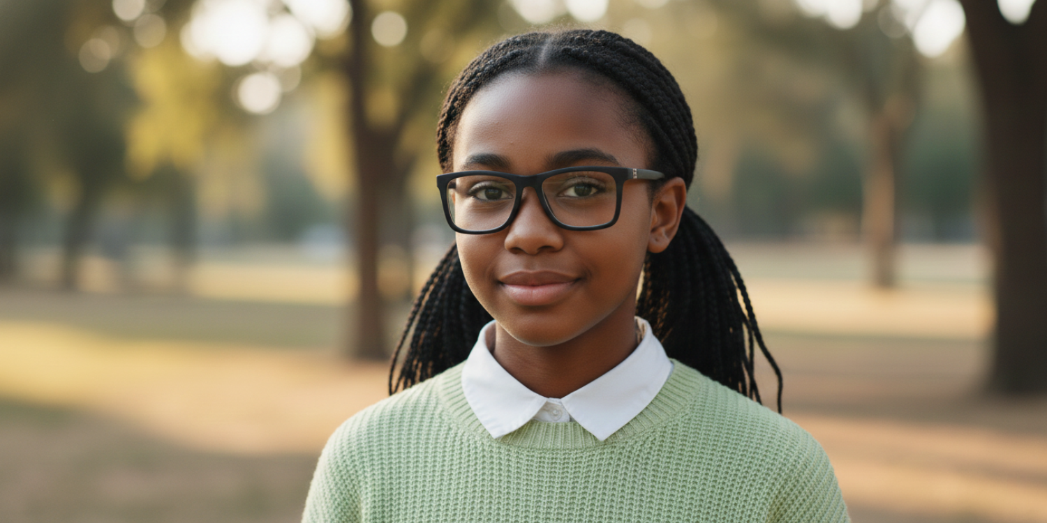 Full Rim RectangleFashionista Kids Premium Eyeglasses With Adjustable Temples M5202