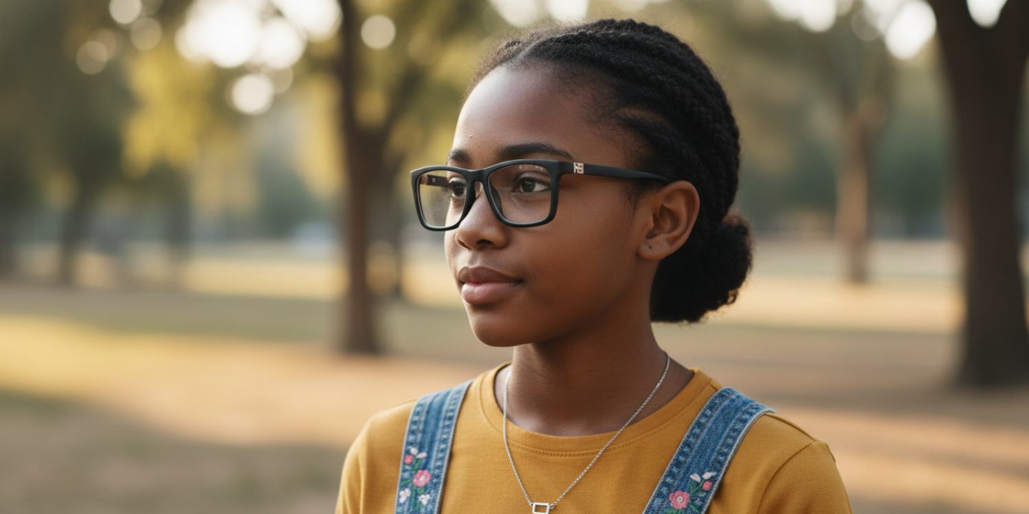 Full Rim RectangleFashionista Kids Premium Eyeglasses With Adjustable Temples M5202