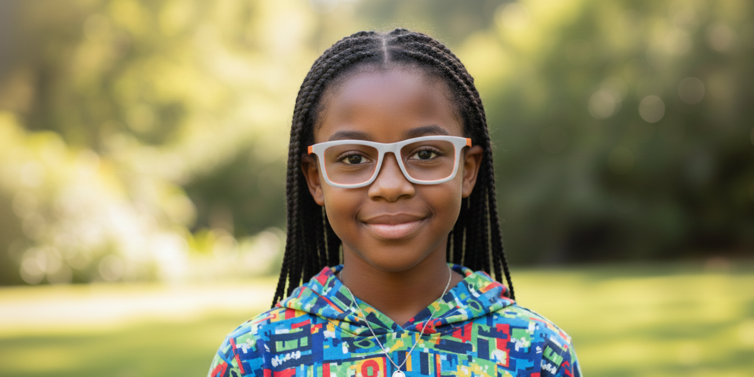 Full Rim RectangleFashionista Kids Premium Eyeglasses With Adjustable Temples M5202