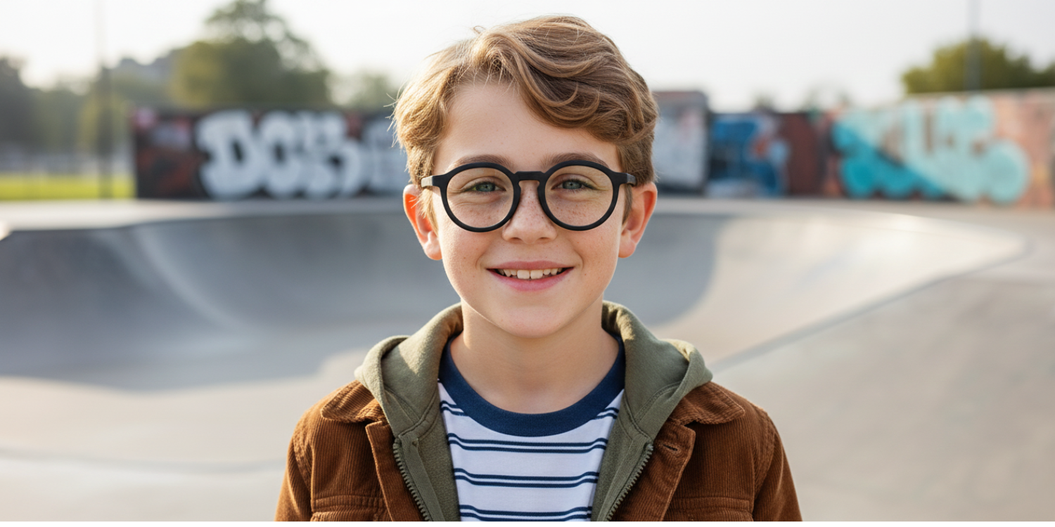 Full Rim Round Eyeglasses With Adjustable Temples M5205