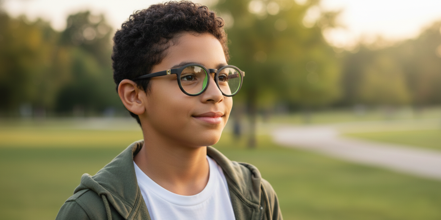 Full Rim Round Eyeglasses With Adjustable Temples M5205