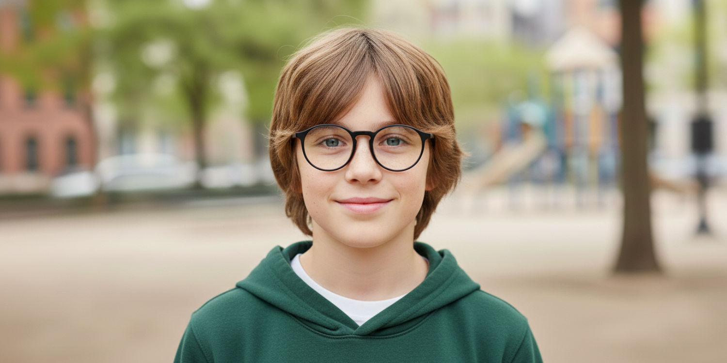 Full Rim Round Eyeglasses With Adjustable Temples M5205